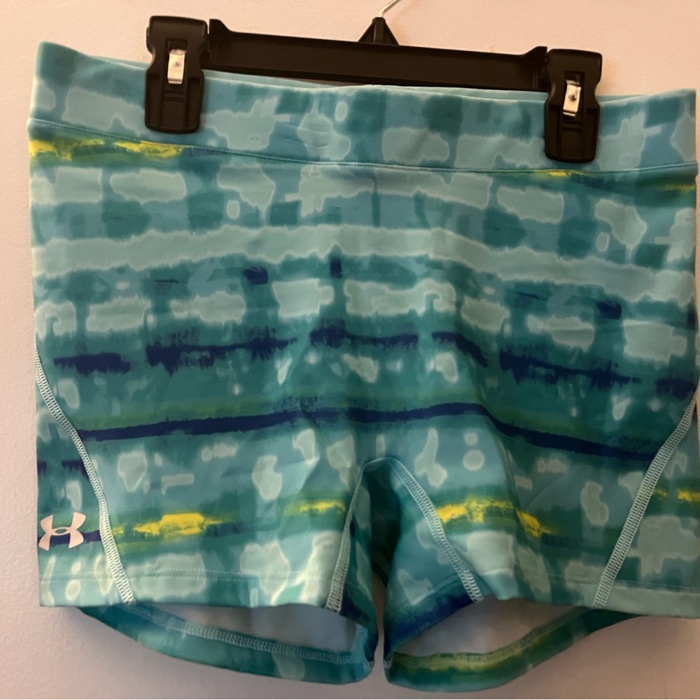 Under Armour Blue and Green Athletic Shorts
